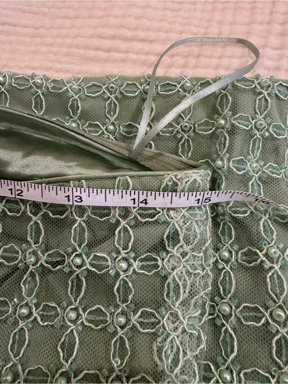 ROTATE Embellished Strapless Gown in Light Green - Picture 6 of 7